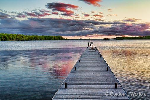 Narrows Dock At Sunset_10144.jpg - Photographed along the Rideau Canal Waterway near Newboro, Ontario, Canada.